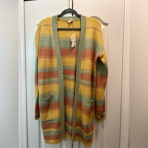 Hem & Thread striped cardigan in size medium